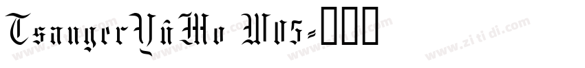 TsangerYuMo W05字体转换
